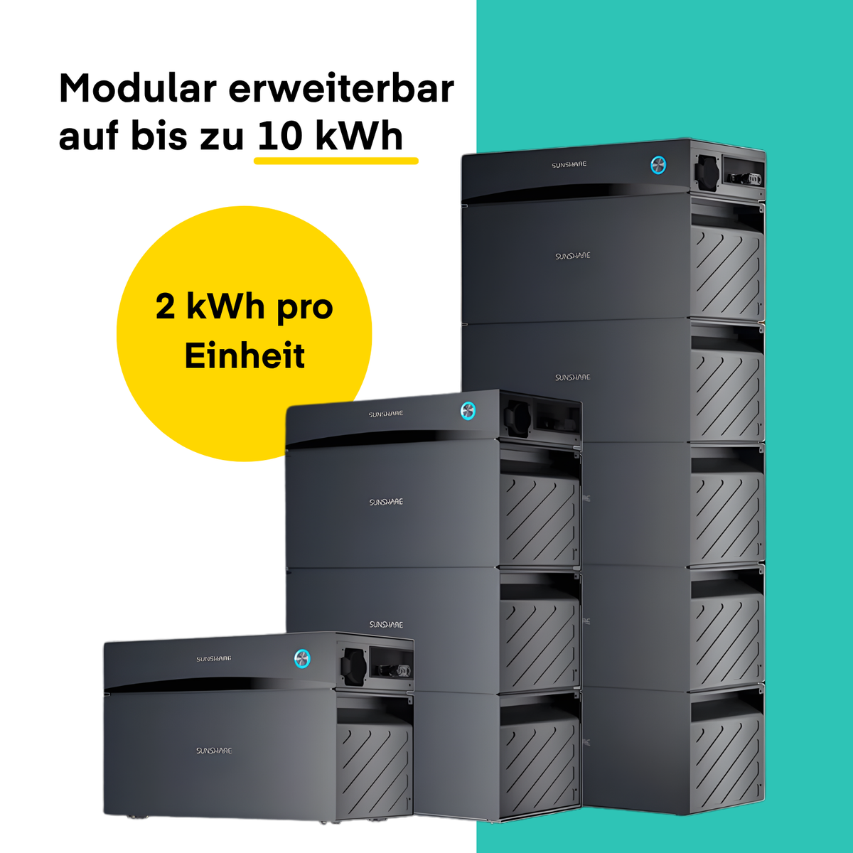 Sunshare Balkonkraftwerk mit Sunshare Glory 800W Gitterbalkon von yumide.com