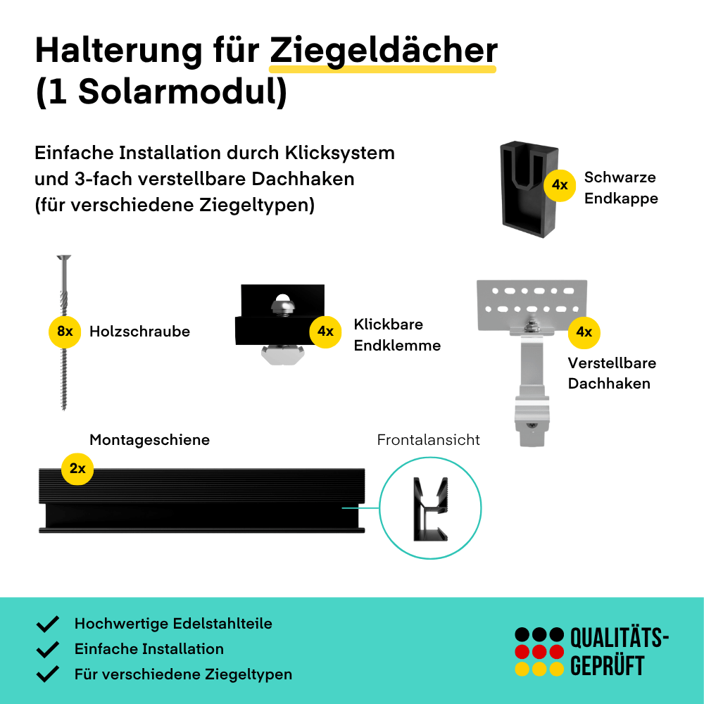 Montagesystem - Yuma Roof Ziegeldach von yumide.com