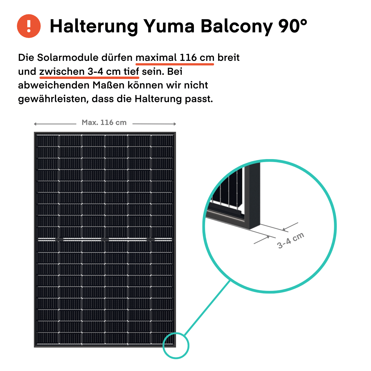 Montagesystem - Yuma Balcony 90° von yumide.com