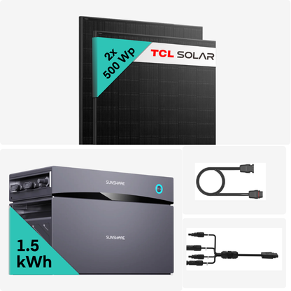Yuma x Sunshare - 1000 W Balkonkraftwerk mit Sunshare Glory von Sunshare