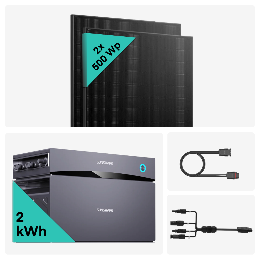 Yuma x Sunshare - 1000 W Balkonkraftwerk mit Sunshare Glory von Sunshare