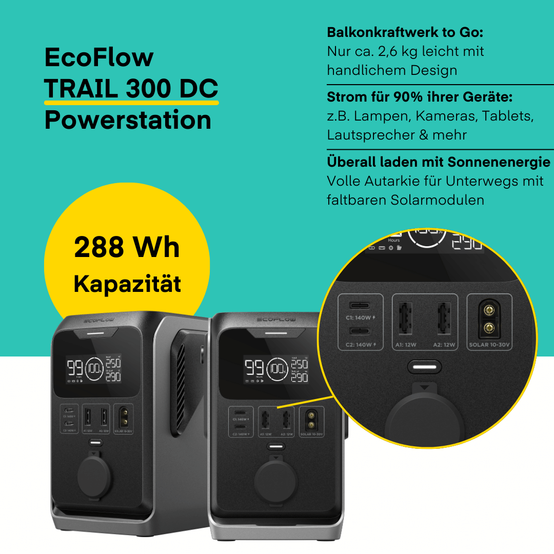 EcoFlow TRAIL 300 DC Portable Power Station (288Wh) von EcoFlow