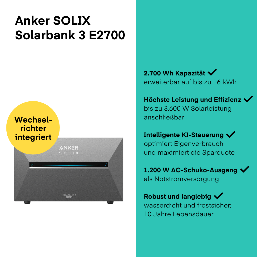 Yuma x Anker - 3000W Solaranlage mit SOLIX Solarbank 3 PRO von Yuma x Anker