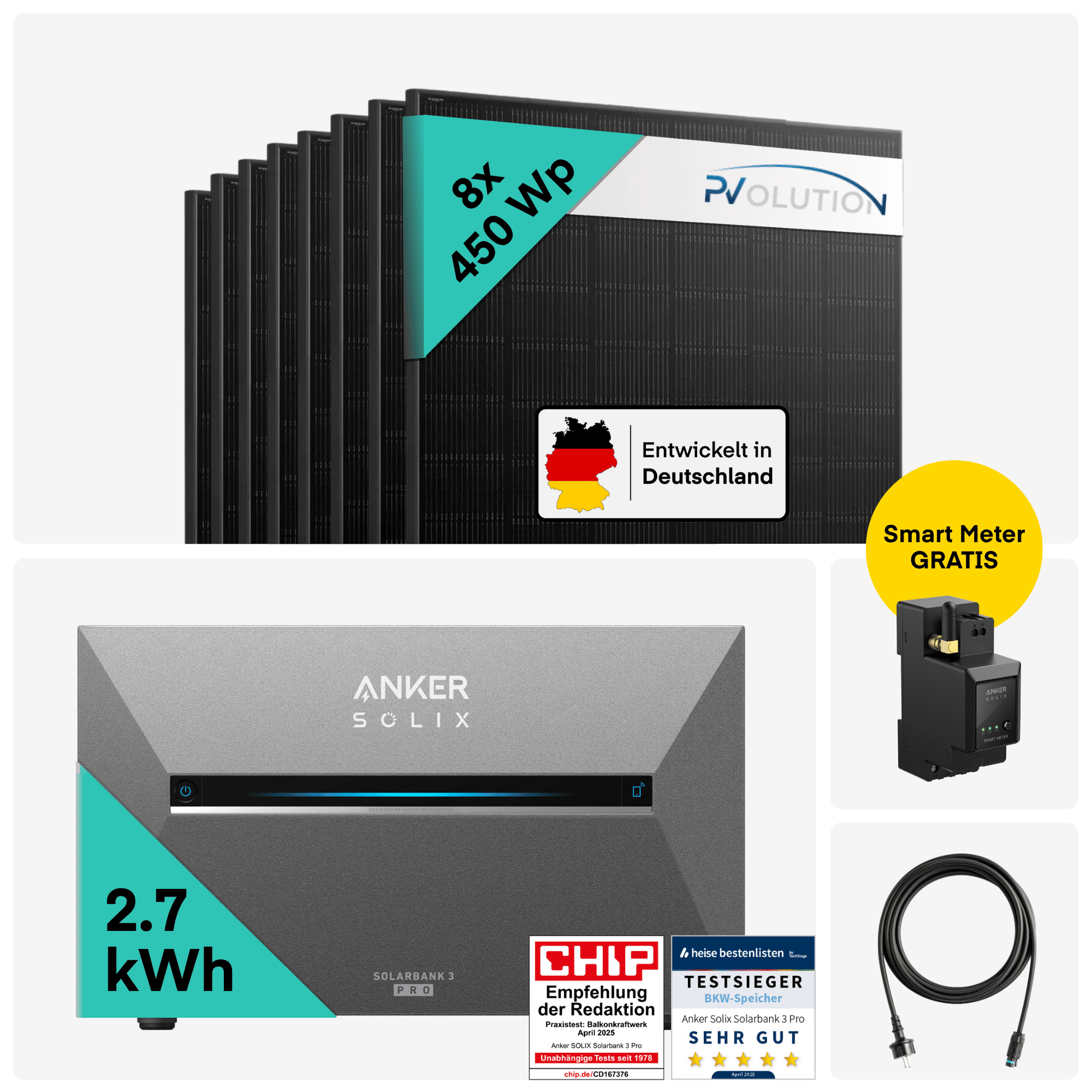Yuma x Anker - 3600W Solaranlage mit SOLIX Solarbank 3 PRO von Yuma x Anker