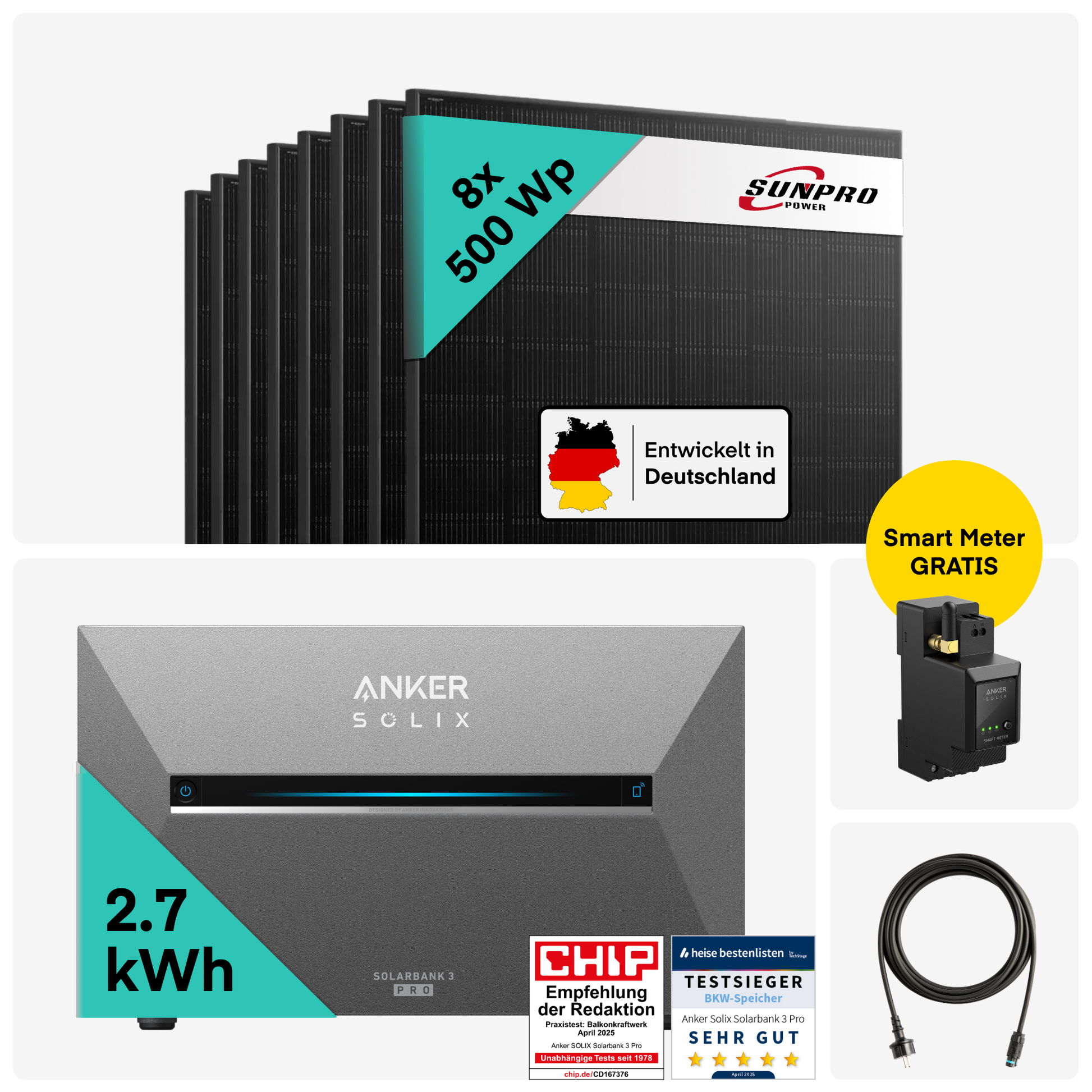 Yuma x Anker - 4000W Solaranlage mit SOLIX Solarbank 3 PRO von Yuma x Anker