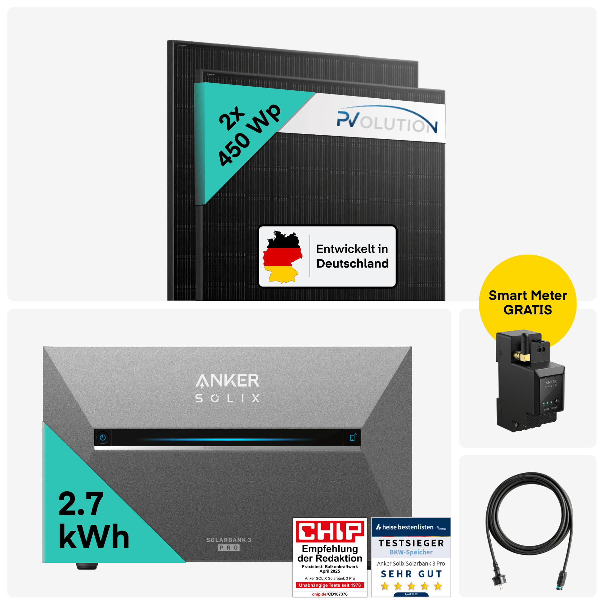Yuma x Anker - 900W Balkonkraftwerk mit SOLIX Solarbank 3 PRO von Yuma x Anker