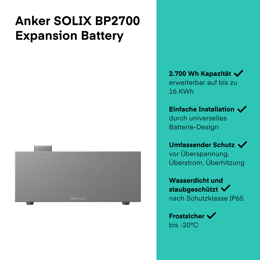 Anker SOLIX BP2700 Erweiterungsakku von Anker