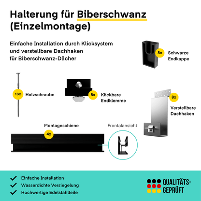 Yuma Roof (1000+) Biberschwanz-Dach Einzelmontage von yumide.com