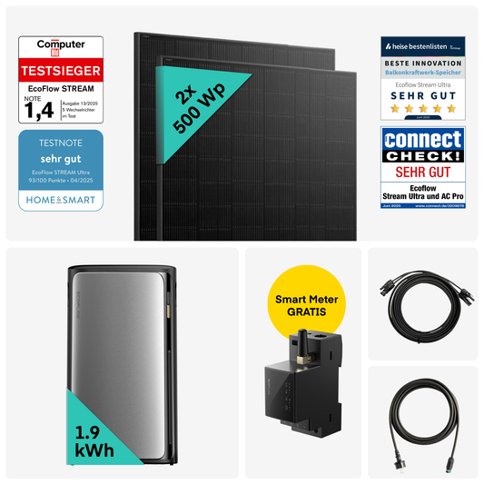Yuma x EcoFlow - 1000W Balkonkraftwerk mit STREAM Ultra von Yuma x EcoFlow