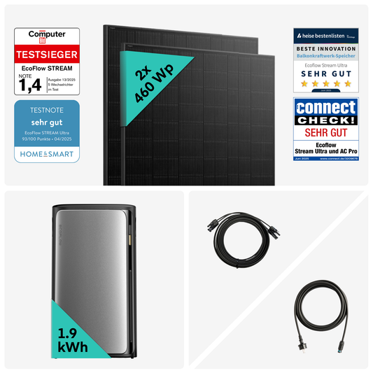 Yuma x EcoFlow - 920W Balkonkraftwerk mit STREAM Ultra