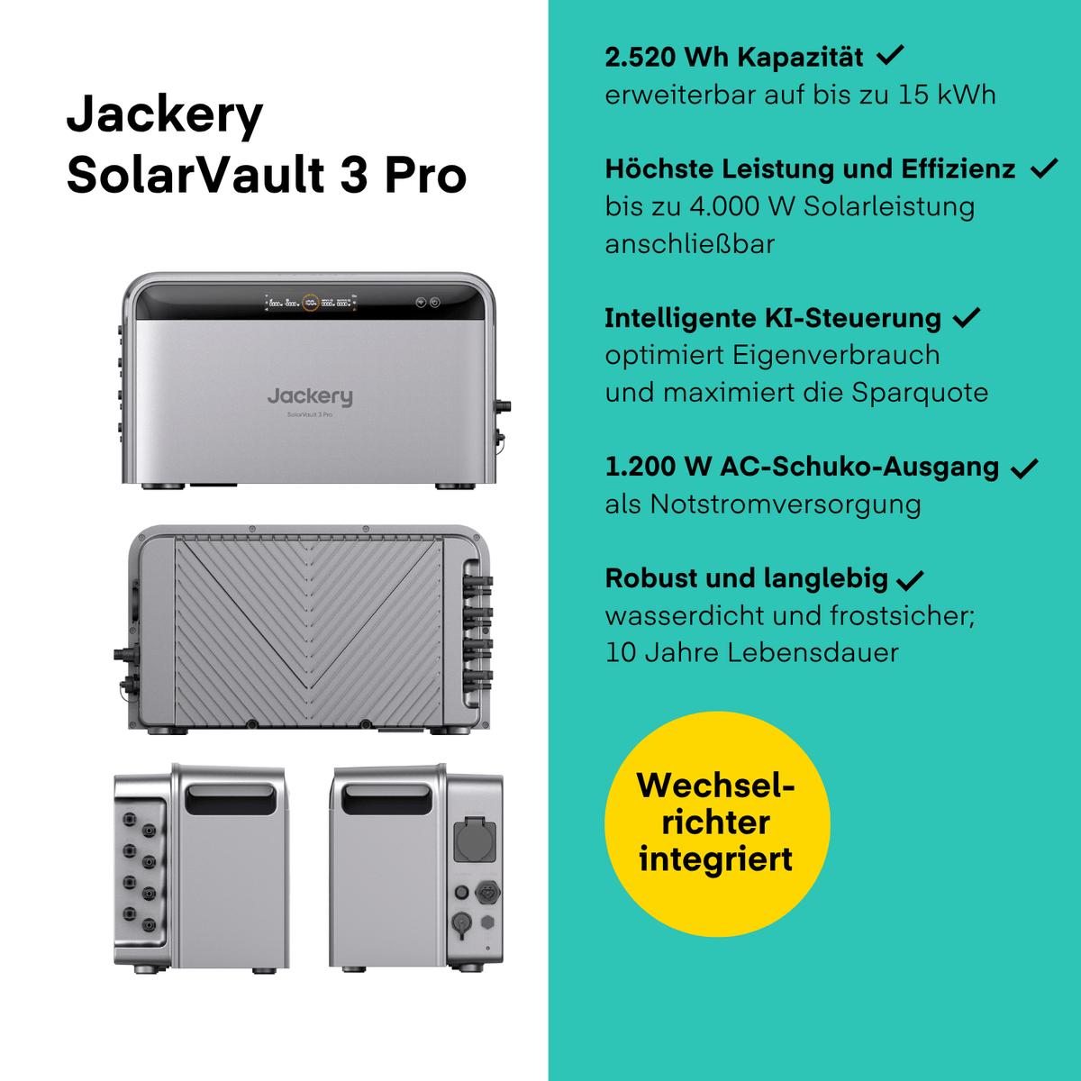 Yuma x Jackery - 920 W Balkonkraftwerk mit SolarVault 3 Pro von Yuma x Jackery