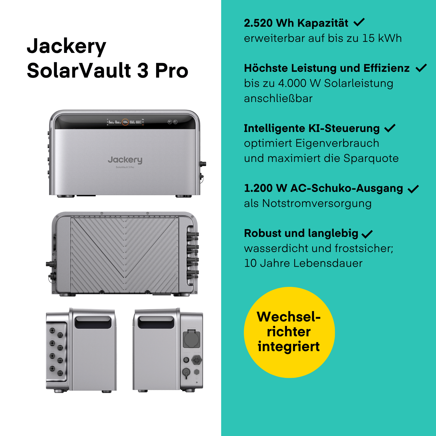 Yuma x Jackery - 920 W Balkonkraftwerk mit SolarVault 3 Pro von Yuma x Jackery