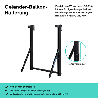 Sunshare Balkonkraftwerk mit Sunshare Glory 800W Gitterbalkon von yumide.com
