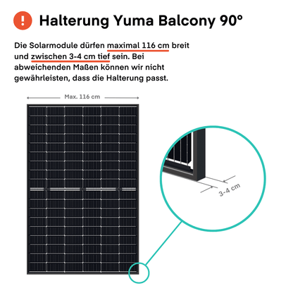 Montagesystem - Yuma Balcony 90° von yumide.com